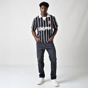 Camisa Polo Retrô Corinthians Kalunga Masculina - Preto
