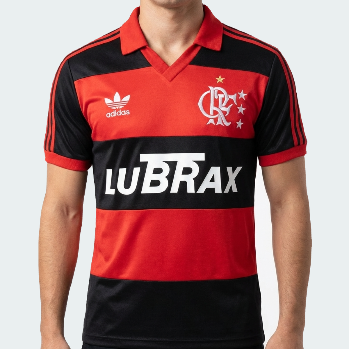 Camisa Retro Flamengo 1987 - Vermelha e Preta
