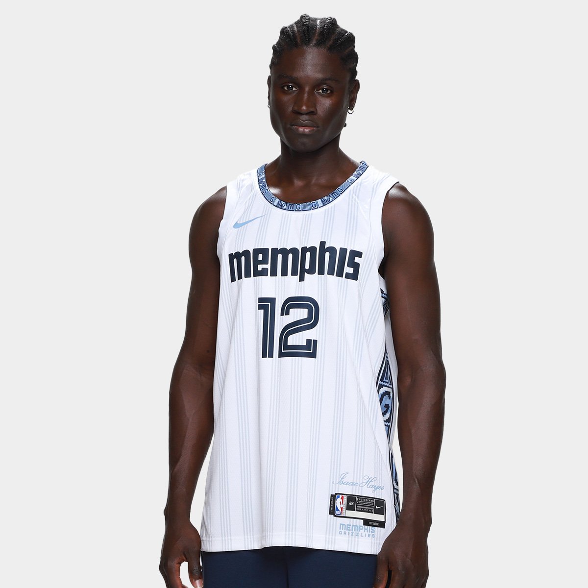 Regata Jersey NBA Nike Memphis - Branco+Azul Claro