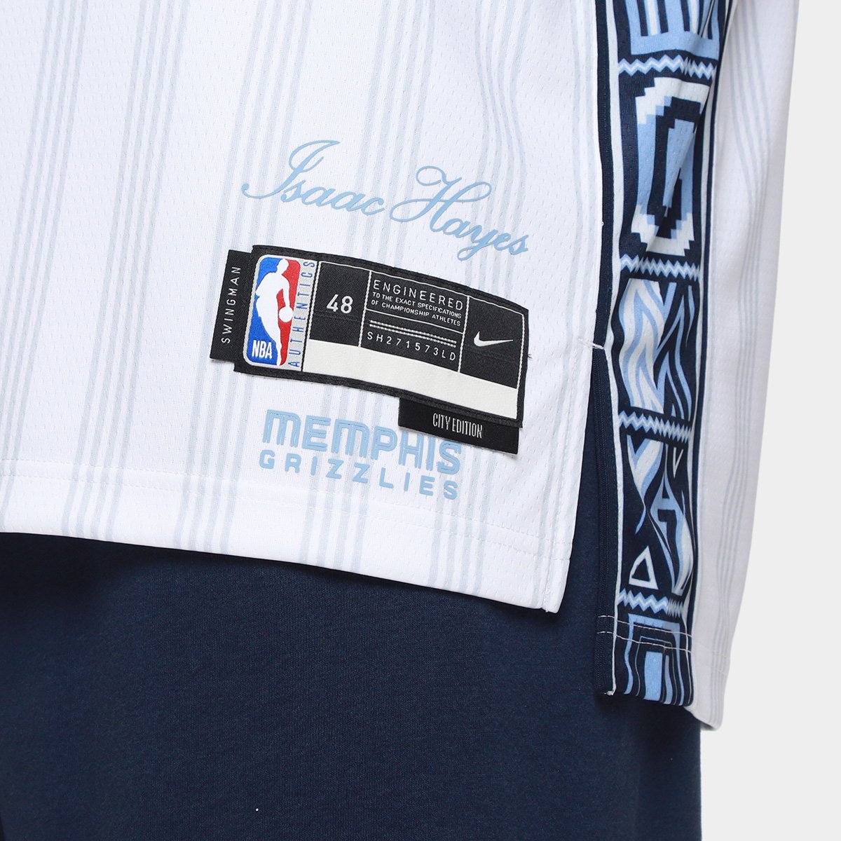 Regata Jersey NBA Nike Memphis - Branco+Azul Claro